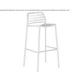 A tall, stackable metal garden stool Trebon