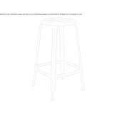 Tall, steel garden stool Wolsdorf