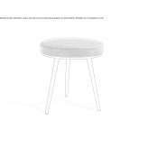Low garden stool upholstered with fabric Hotamis
