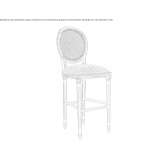 Solid wood stool with footrest Godow