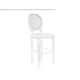 Solid wood stool with footrest Godow