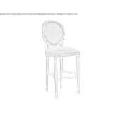 Solid wood stool with footrest Godow