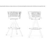 High swivel stool with integrated cushion Bisbee
