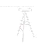 Metal garden stool with footrest Brinas