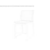 High garden stool with backrest Elstow