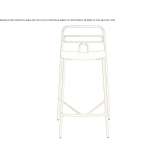 Metal stool with backrest and footrest Eefde