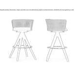 Swivel stool with footrest Bisbee