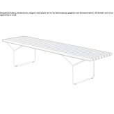Garden bench in steel and teak Rhayader