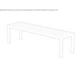 Ławka ogrodowa z aluminium malowanego proszkowo Ivanovac