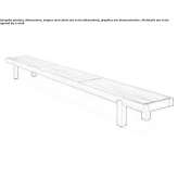 Cedar wood garden bench Morani