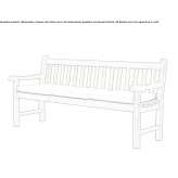 Wooden garden bench with armrests Peseux