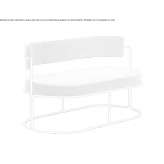 Fabric garden bench with backrest Suesel