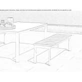 Garden bench made of powder-coated aluminum Jayena