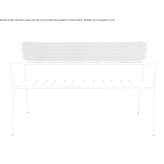 Metal garden bench with backrest Kozakli
