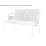 Steel garden bench with rope and backrest Esiroglu