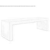 Cement bench with integrated lighting Melita