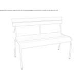 Aluminum garden bench with backrest, foldable Tutana