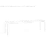 Garden bench made of powder-coated steel Leni