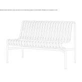 Steel garden bench with backrest Quime