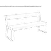 Metal garden bench with backrest Yarravel