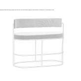 Fabric garden bench with backrest Suesel