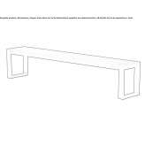 Ławka ogrodowa z aluminium malowanego proszkowo Ivanovac