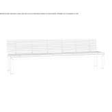 Wooden garden bench with backrest Pauillac