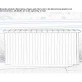 Modułowa ławka ogrodowa z drewna i aluminium Almedina