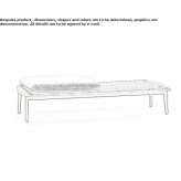 Outdoor bench in teak wood and synthetic fiber Guereins