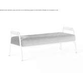Garden bench in technical fabric with armrests Sartano