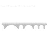 Segmented modular granite bench without backrest Allison