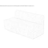 Modular polyurethane bench with backrest Cobreros