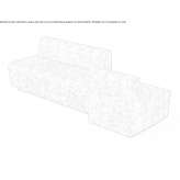 Modular polyurethane bench with backrest Cobreros