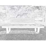 Wooden bench with backrest Balnaca