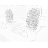 Concrete bench with integrated flowerpot Montaure