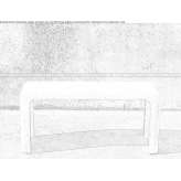 A bench made of fiber-reinforced concrete without a backrest Cukurca