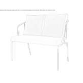 Steel garden bench with backrest Esiroglu