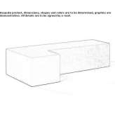 QM Foam modular bench seat without backrest Thorpe