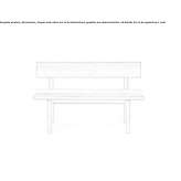 Pine garden bench with backrest Chillan