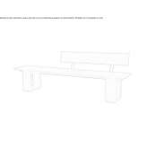 Recycled teak garden bench with backrest Arganda