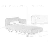 Fabric garden lounger Casekow