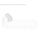 Upholstered fabric Garden lounger Santes