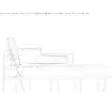 Upholstered fabric Garden lounger Urena