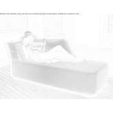 Upholstered fabric Garden lounger Guacheta