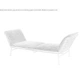 Upholstered fabric Garden lounger Nalec
