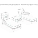 Upholstered fabric Garden lounger Moretta