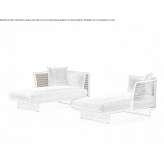 Upholstered fabric Garden lounger Rydal