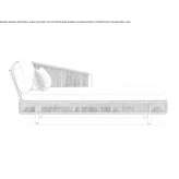 Powder-coated aluminum garden sofa Legnano