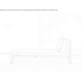 Upholstered fabric Garden lounger Tecoman