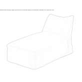 Upholstered fabric Garden lounger Hered